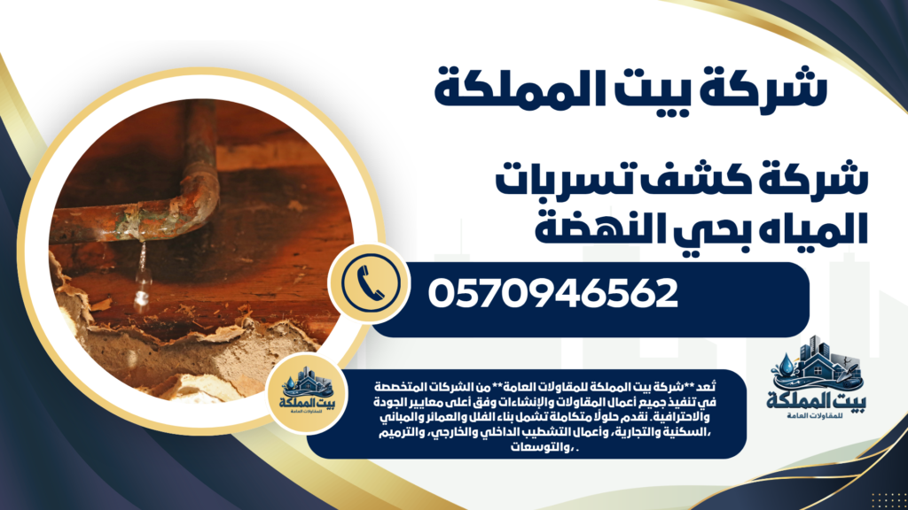 شركة كشف تسربات المياه بحي النهضة